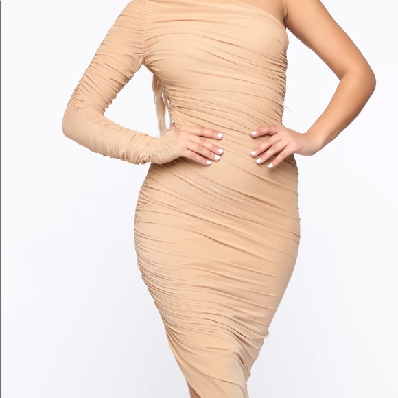 Fashion Nova | Dresses | Eevi Mesh Midi Dressnude | Poshmark
